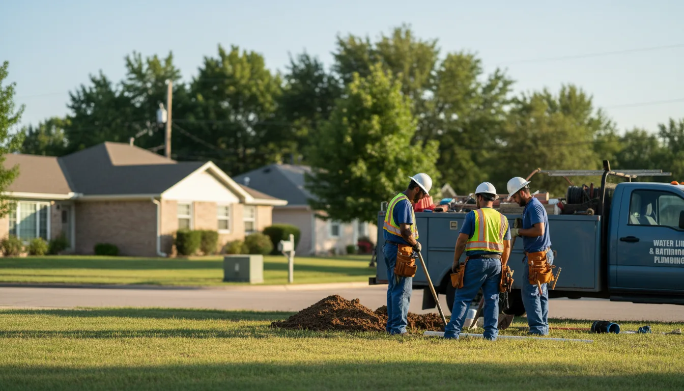 Residential water line and bathroom plumbing service in Potts Camp, MS